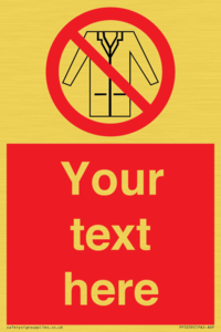 Custom No Lab Coats Sign